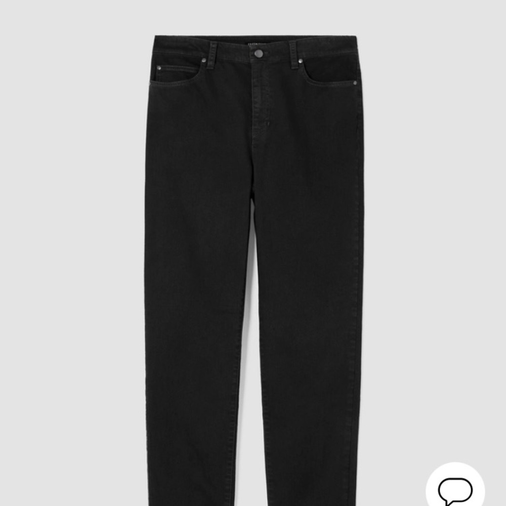 Eileen Fisher black slim fit jeans size 1X worn once washed once.